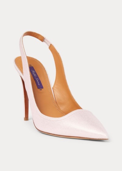 Women's Ralph Lauren Carley Pearlized Twill Pumps | 718094PJO